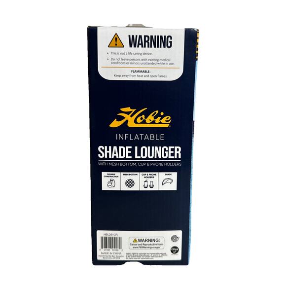 Hobie Inflatable Pool Lounger Float with Shade New - Picture 4 of 5